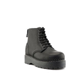 Grinders - Charlie ACS Black Leather Lace Up Ankle Boots