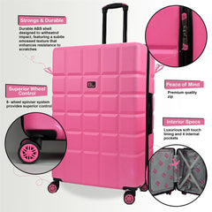 Coker Medium Soft Shell Pink Suitcase