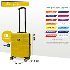 Coker Cabin Soft Shell Yellow Suitcase