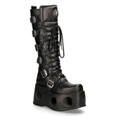 NEW ROCK - 272-S2 Neptuno Knee High Platform Boots With Spring Heels