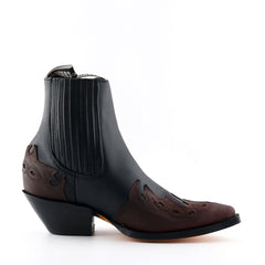 Grinders - Arizona Lo Black and Brown Leather Cowboy / Western Style Boots