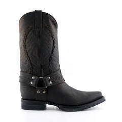 Grinders - Galveston Brown Leather Cowboy / Western Style Boots