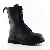 Grinders - Herald Black Leather Unisex Military Style Boots