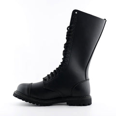 Grinders - King CS Black Leather Steel Toe Unisex Military Style Boots