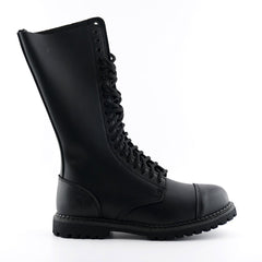 Grinders - King CS Black Leather Steel Toe Unisex Military Style Boots