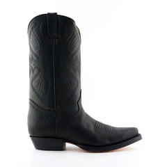 Grinders - Louisiana Black Leather Cowboy / Western Style Boots