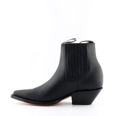 Grinders - Mustang Black Leather Cowboy / Western Style Boots