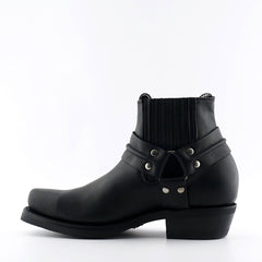 Grinders - Renegade Lo Black Leather Cowboy / Western Style Boots