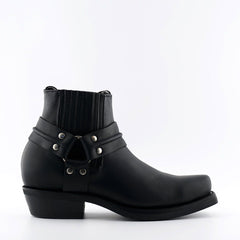 Grinders - Renegade Lo Black Leather Cowboy / Western Style Boots