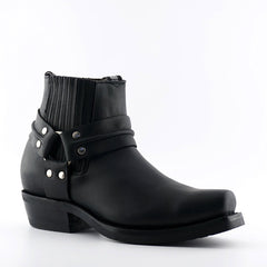 Grinders - Renegade Lo Black Leather Cowboy / Western Style Boots