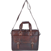 Vintage Brandy Large Leather Laptop Bag