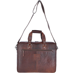 Vintage Brandy Large Leather Laptop Bag
