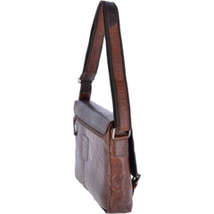 Brown Vintage Leather Laptop Messenger Bag