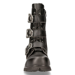 Vegan NEW ROCK - RANGER013MT-V1 - Black Vegan Leather Boots