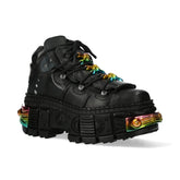 NEW ROCK -  WALL106-S23 Rainbow Metallic Chunky Platform Boots