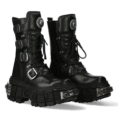 NEW ROCK - WALL1473-S3 Chunky Platform Boots