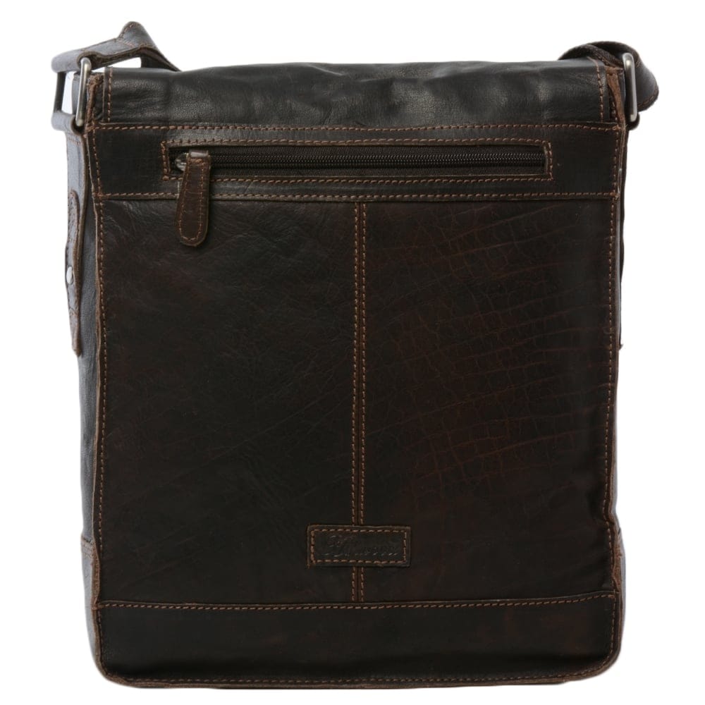 Brown Medium Leather Messenger Bag