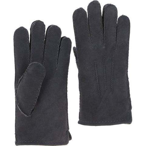 Mens Soft Grey Suede Sheepskin Gloves
