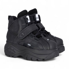 Buffalo - Womens Vegan Leather Black Chunky Platform High Ankle Boots - 1348-14-2.0