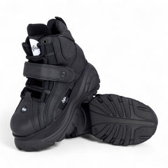 Buffalo - Womens Vegan Leather Black Chunky Platform High Ankle Boots - 1348-14-2.0