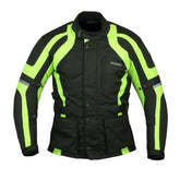 Men's Plus Size Hi-Vis Waterproof Motorbike Jacket With CE Armour