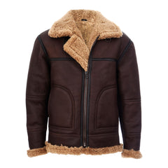 Men's Sheepskin Aviator Flight Jacket: Ronaldo