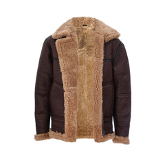 Men's Sheepskin Aviator Flight Jacket: Ronaldo