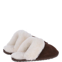 Ladies Brown Sheepskin Classic Slip On - Pippa