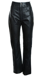 Mens Cow Hide Leather Jeans Style Trousers