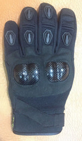 Unisex Reinforced Leather Motorbike Gloves With Carbon Knuckles