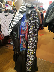 Ladies One Off Hand Painted Punk God Save The Queen Leather Biker Jacket