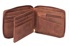 Mala - Cactus Leather Zip Around Wallet with RFID