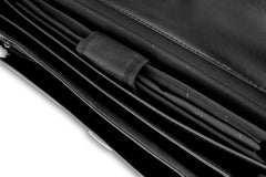 Lombard 15.0" Satchel Briefcase Landscape, Flap Over With Central Zip Adjustable Shoulder Strap