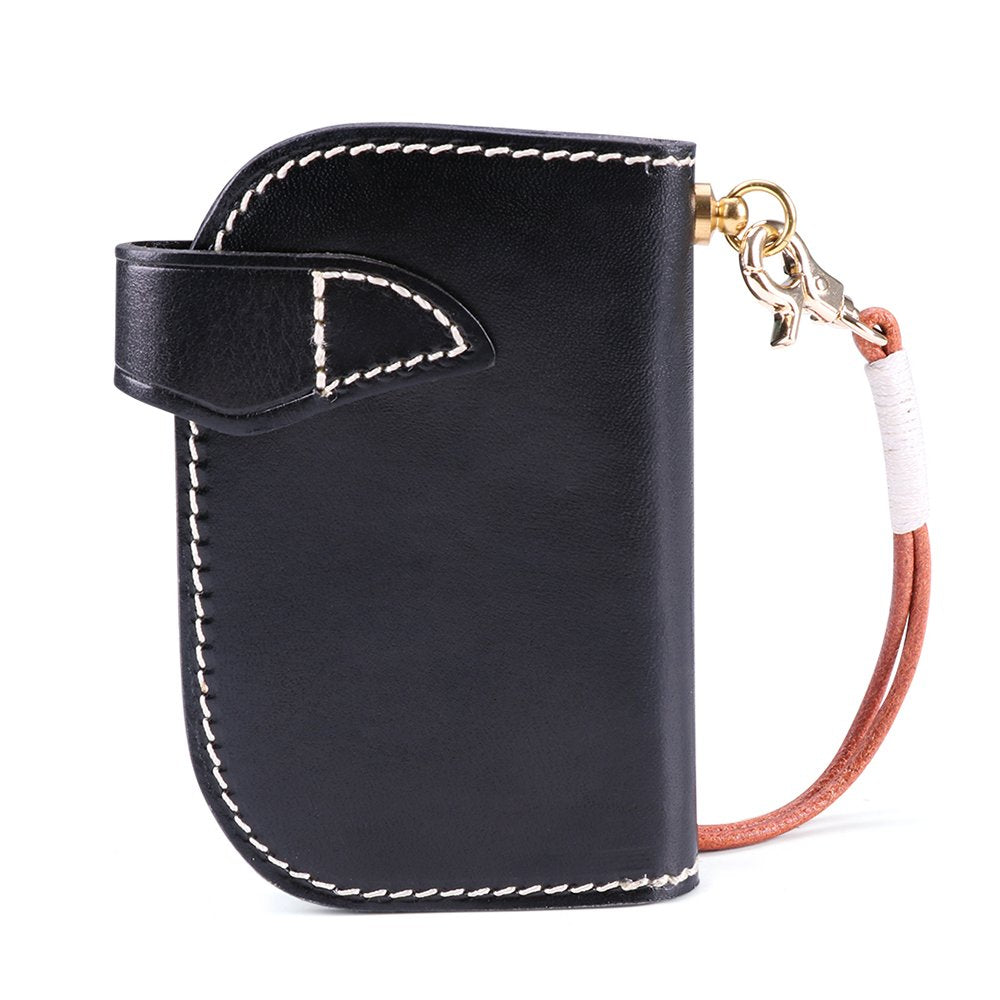 Leather Card Holder And Keychain Wallet