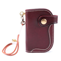 Leather Card Holder And Keychain Wallet
