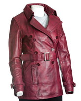 Women's Leather Trench Coat: Lauretta
