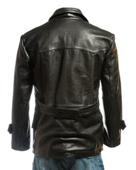 Men's Cow Hide Peacoat: Lazzaro