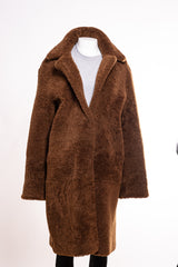 Women's Reversible Teddy Bear Sheepskin Coat: Janet