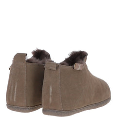 Men's Taupe Suede Sheepskin Boots - Darwin