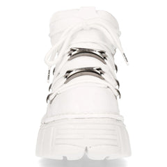 NEW ROCK - 106N-S8 - White Lace Up Tower Shoes