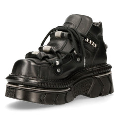 NEW ROCK -  M-215-S6 Black Techno Biker Boots