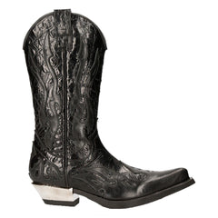 NEW ROCK - M-7921-S1 Western Style Black Flame Boots