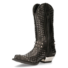 NEW ROCK - M-7928-S1 Western Style Studded Biker Boots