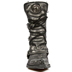 NEW ROCK - M-7993-S3 Vintage Look Western Style Biker Boots