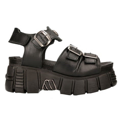 NEW ROCK - M-BIOS101-C2 Black Platform Sandals