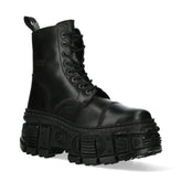 NEW ROCK -  WALL083C-S5 Chunky Platform Eyelet Boots