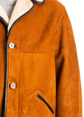 Mens 3/4 Traditional Shearling Sheepskin Coat: Pablo