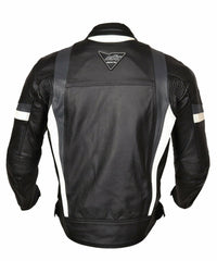 Men's Leather Armoured Motorbike Jacket