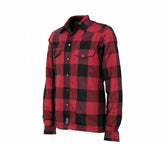 Men's Red Cheque Motorbike CE Armou Kevlar Shirt