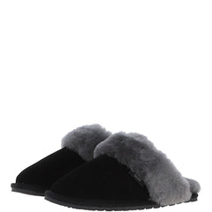 Ladies Black Sheepskin Classic Slip On - Pippa